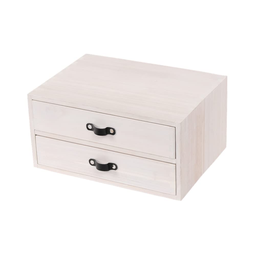 Ddyuri Desk Organizer Drawers For Office Supplies Kitchen Storage - Wood Makeup Organizer Box/Countertop Drawers Chest For Dress