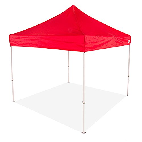 Impact 8' X 8' Pop Up Canopy Tent, Lightweight Powder Coated Steel Frame, Includes Storage Bag, Red