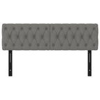 vidaXL Adjustable Headboards 2 pcs - Dark Gray Fabric Upholstered, Sturdy Larch Wood Legs, 31.5"x2.8"x30.7"/34.6"