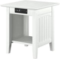 Nantucket End Table w/Charger WH