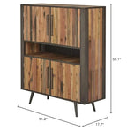 HomeRoots Modern Rustic Double Decker Accent Cabinet