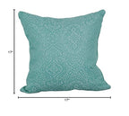 Blazing Needles Square Polyester Jacquard Throw Pillows, 17", Mabul Seaglass 2 Count
