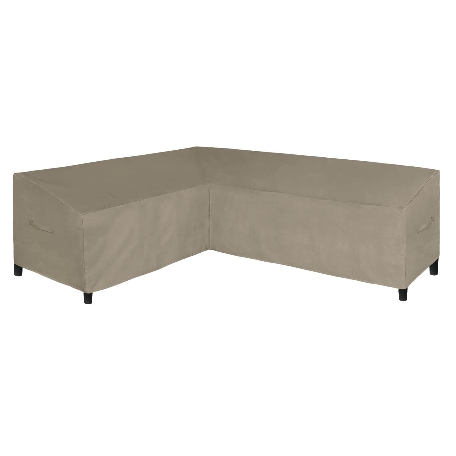 Easy-Going Patio L-Shaped Sectional Sofa Cover, 83“X104' Waterproof Outdoor Sectional Cover, Heavy Duty Garden Furniture Cover With Air Vent (Left Facing, Camel)