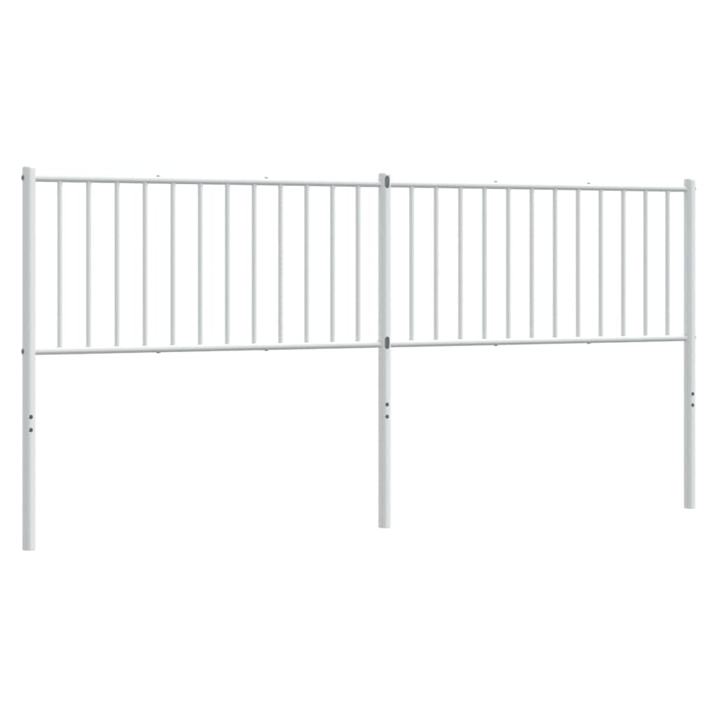 vidaXL Classic 76&quot; Steel Headboard in Black - Robust Construction, Excellent Back Support, Easy to Assemble, Durable Powder Coated Finish