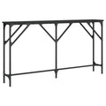 vidaXL Console Table in Black - Engineered Wood and Metal - Industrial Style - Sturdy & Adjustable Design for Entryway, Living Room, Hallway Decor