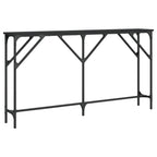 vidaXL Console Table in Black - Engineered Wood and Metal - Industrial Style - Sturdy & Adjustable Design for Entryway, Living Room, Hallway Decor