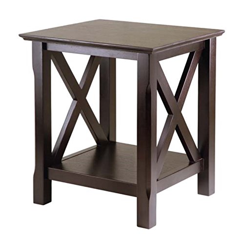 Ergode Wood Stafford End Table | Classic & Contemporary Design | Oyster Gray Finish | Drawer & Shelf | Solid & Composite Wood | 19.9" W x 18.9" D x 22" H (16018-VV) (40420-VV)