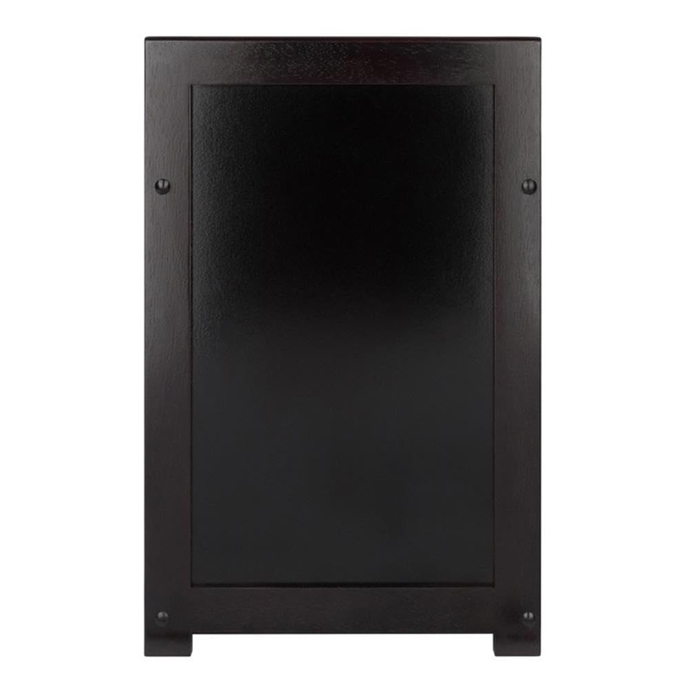 Winsome Wood Addison 4-Pc Storage Bench with 3 Foldable Woven Baskets - Espresso and Chocolate