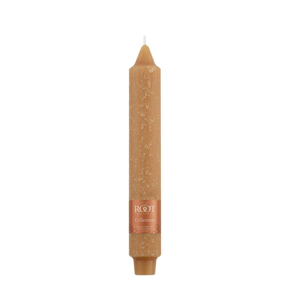 Root Candles 51925 Unscented Timberline Collenette 9-Inch Dinner Candles, 4-Count, Beeswax