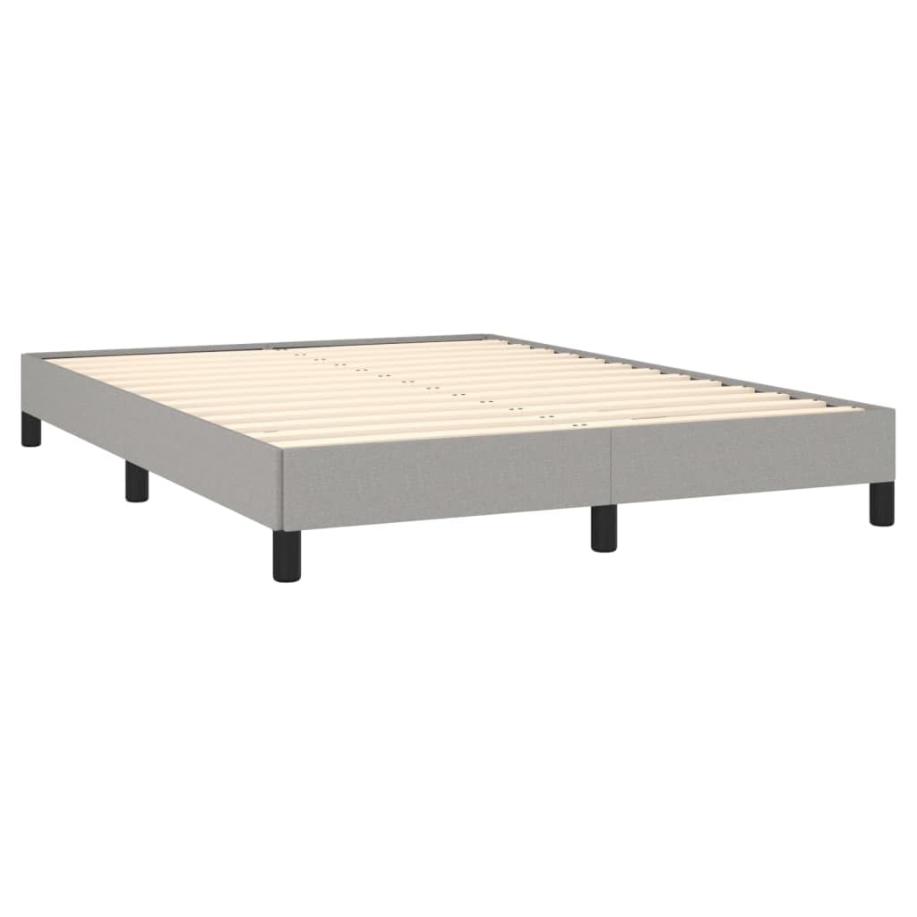 vidaXL Full-Size Fabric Bed Frame in Light Gray | Stylish Modern Bedroom Furniture | Durably Constructed and Comfort Optimized