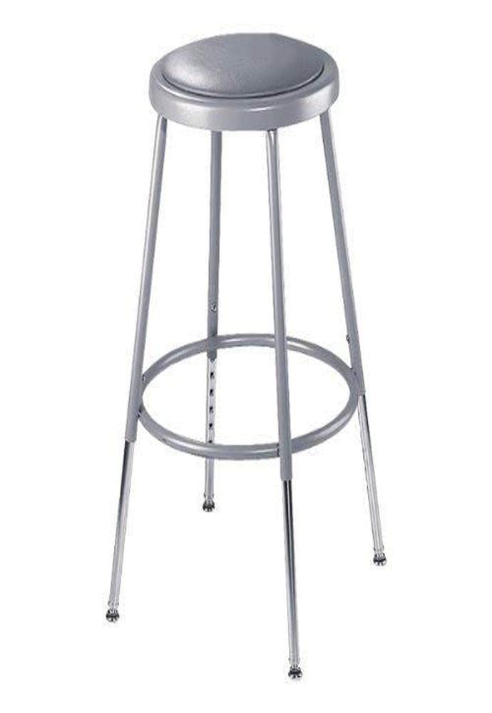 National Public Seating Stools, 25"-33", Grey