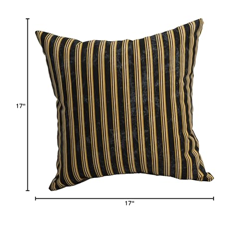 Blazing Needles Printed Throw Pillow, 17&quot;, Midnight Stripe