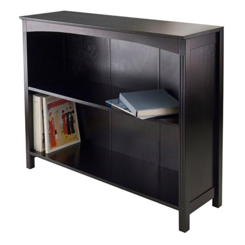 Ergode Terrace Storage Shelf/Bookcase Collection | 3-Tier | 37" Wide | Dark Espresso Finish | Solid & Composite Wood | Stylish Storage Solution (92429-VV)