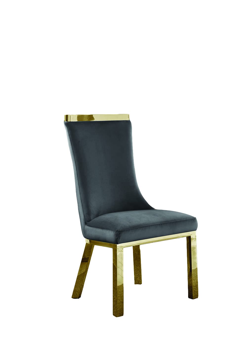 Best Quality Furniture Sc270-277 Dining Chairs, Dark Gray/Gold