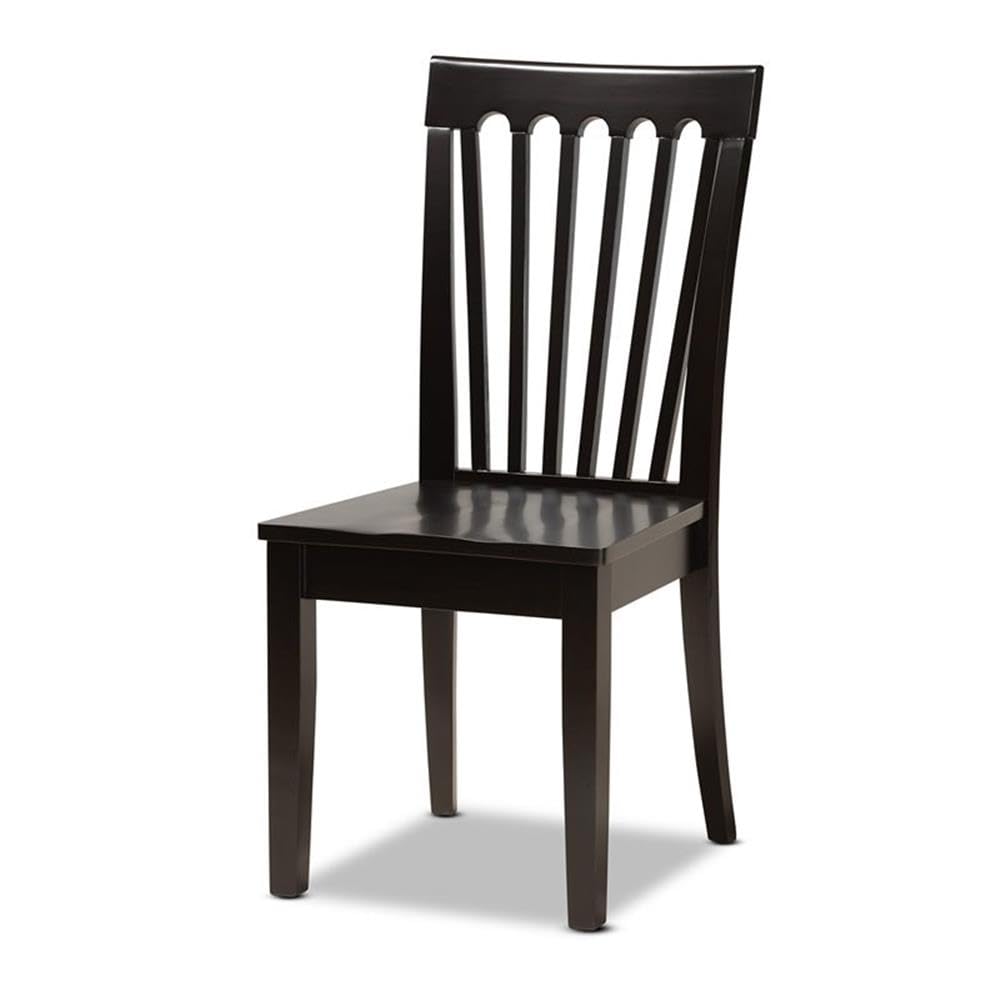Baxton Studio Zora Modern and Contemporary Dark Brown Finished Wood 5-Piece Dining Set