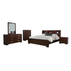 Coaster Jessica California King Bed 5-Piece Set, Cappuccino