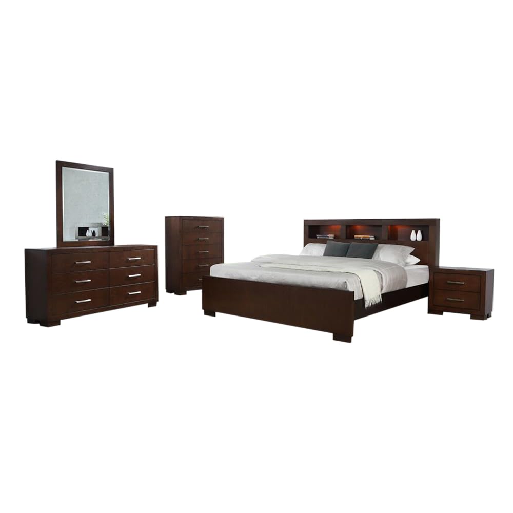 Coaster Jessica California King Bed 5-Piece Set, Cappuccino