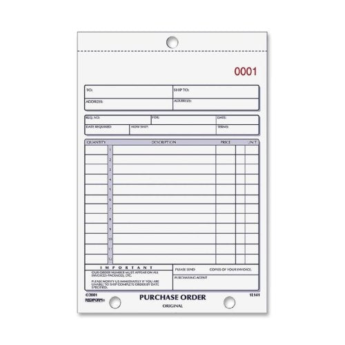 Wholesale Case Of 25 - Rediform Purchase Orders Purchasing Forms-Purchasing Forms, Manifold Bk, 2-Part, 5-1/2'X7-7/8', 50/Pk