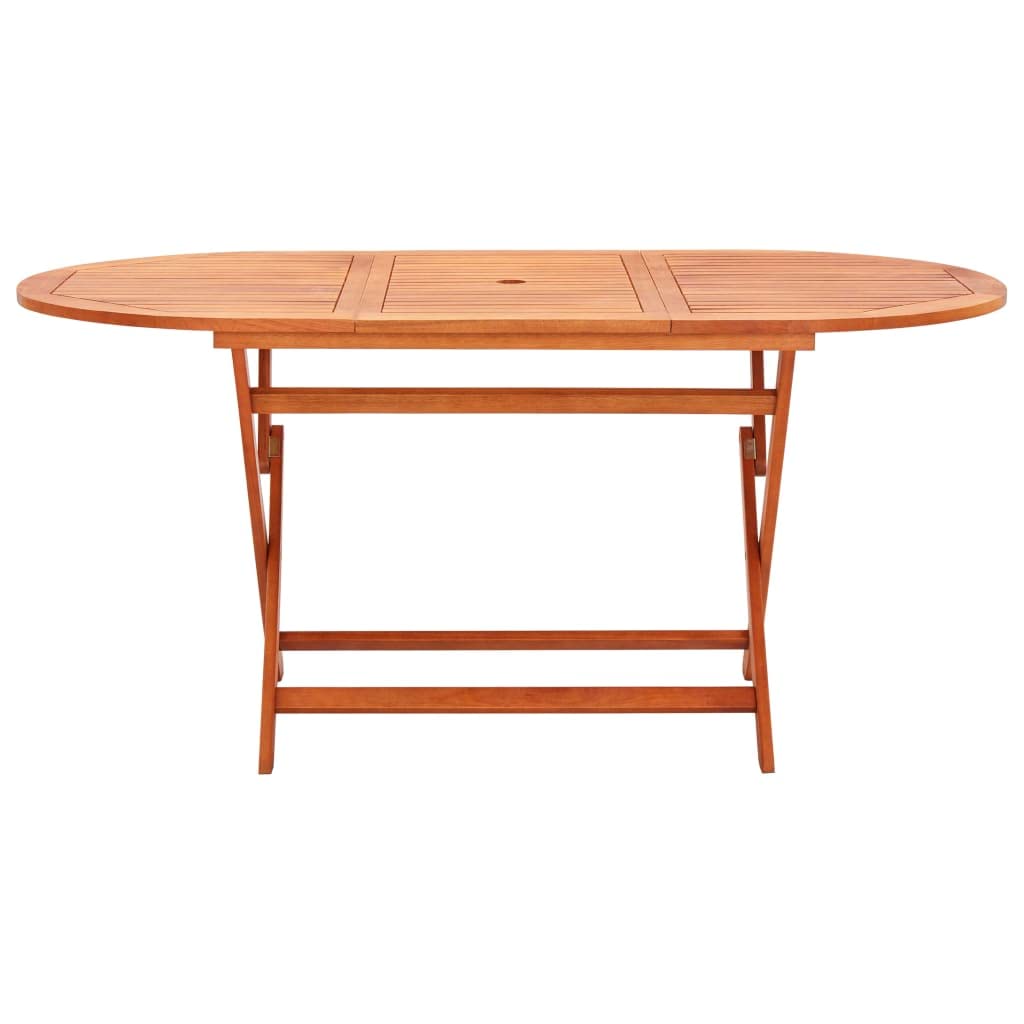 vidaXL Patio Dining Set 9 Piece, Outdoor Furniture Set with 8 Folding Chairs and 1 Table, Kitchen Set, Solid Wood Eucalyptus and Textilene