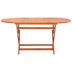 vidaXL Patio Dining Set 9 Piece, Outdoor Furniture Set with 8 Folding Chairs and 1 Table, Kitchen Set, Solid Wood Eucalyptus and Textilene