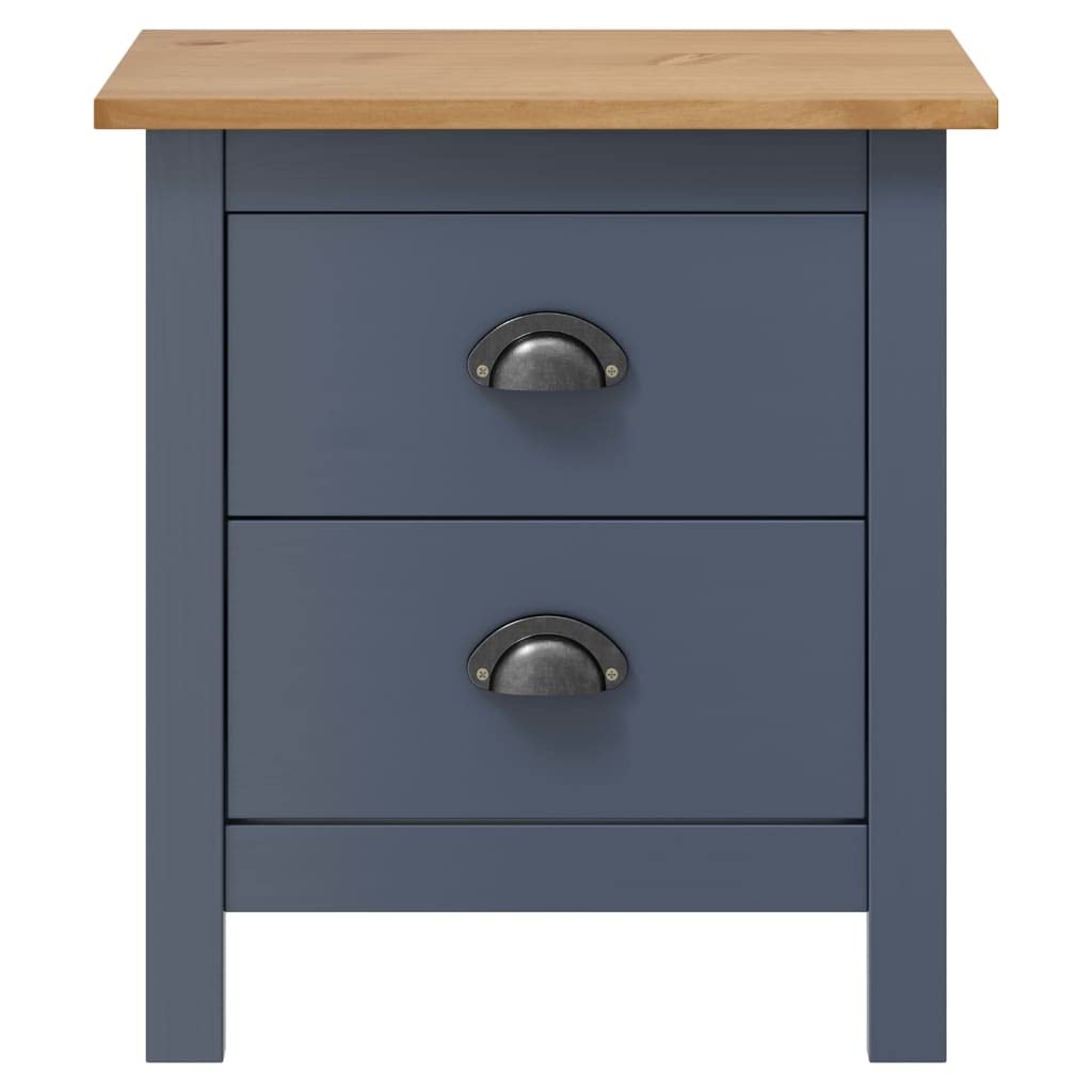 Bedside Cabinets Hill 2pcs Grey 46x35x49.5 cm Pine Wood