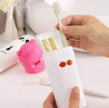 Trendmad Capsule Shape Travel Toothbrush Toothpaste Case Holder l Plastic Toothbrush Storage Holder (MultiColor, 2 Piece)