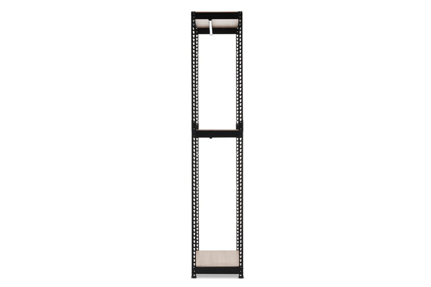 Baxton Studio Gavin Black Metal 3-Shelf Closet Storage Racking Organizer Black//Metal/Traditional