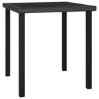 vidaXL Patio Dining Set 5 Piece, Outdoor Dining Set for Garden Yard, Table and Chair for Balcony, Dining Table, Farmhouse Style, Poly Rattan Black