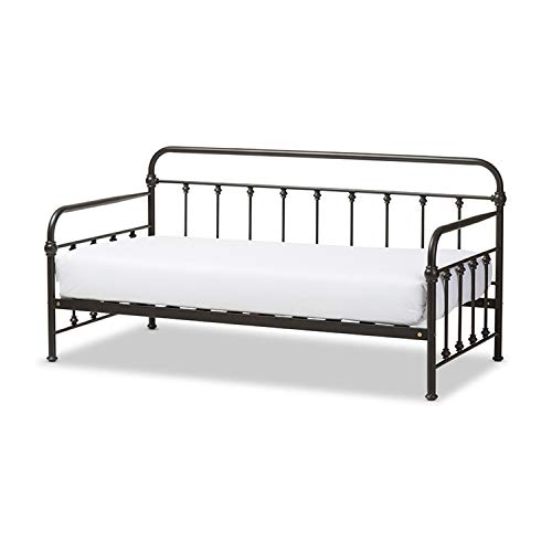 Baxton Studio Elsie Metal Daybed in Antique Bronze
