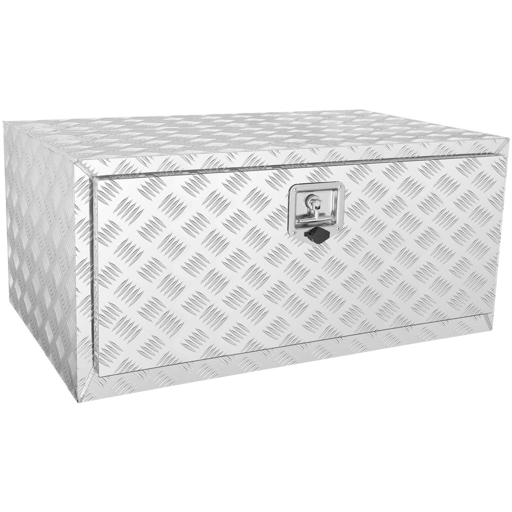 Vevor Underbody Truck Box, 36'24'24' Pickup Storage Box, Heavy Duty Aluminum Diamond Plate Tool Box With Lock And Keys, Water