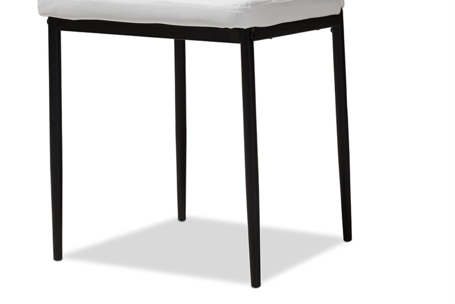 Baxton Studio Blaise Modern and Contemporary White Faux Leather Upholstered Dining Chair