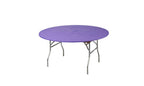 Kwik-Covers 60' Round Fitted Plastic Table Covers, Bundle Of 5 (Purple)