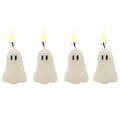 itechpanda 4 PCS Halloween Ghost Candles, Novelty Votive Ghost Candle, Cute Votive Candles for Fall Decor Thanksgiving, Spooky C