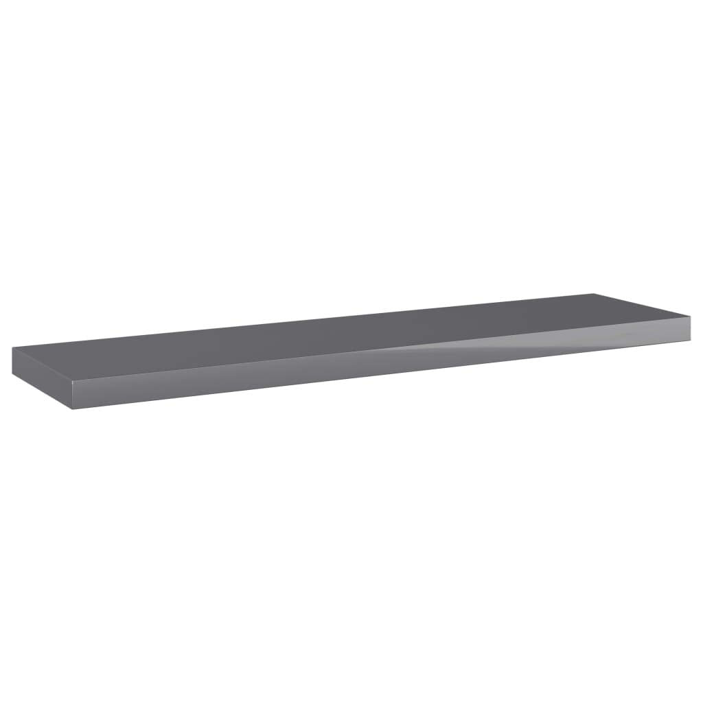 Bookshelf Boards -SKM Bookshelf Boards 8 pcs High Gloss Gray 15.7&quot;x3.9&quot;x0.6&quot; Chipboard