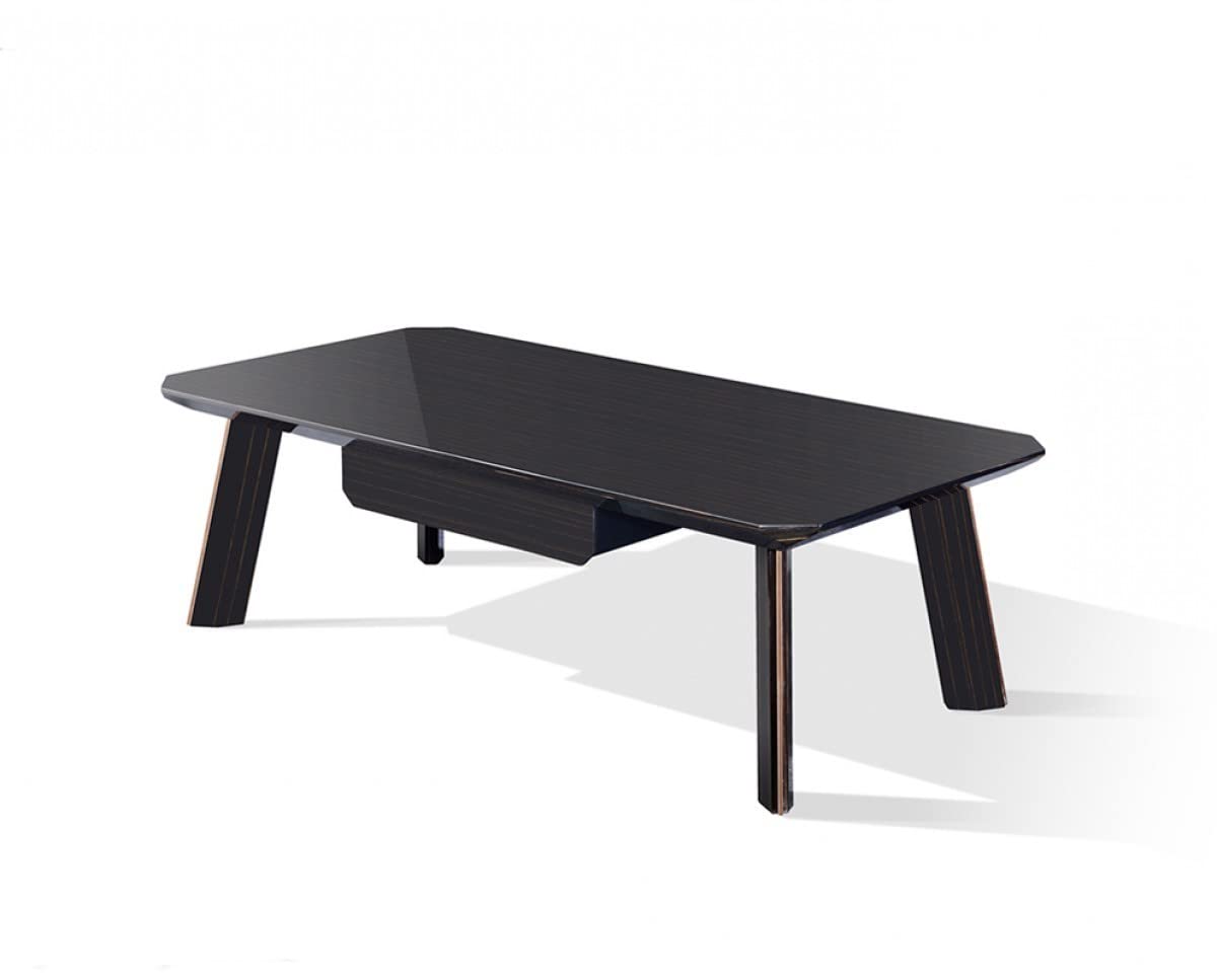 HomeRoots Modern Black and Rose Gold Coffee Table