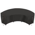 Outdoorlines Waterproof Curved Outdoor Sectional Cover - Uv Resistant Windproof Patio Sectional Sofa Covers For Deck, Lawn And Backyard, Heavy Duty Furniture Covers (190Lx36Dx39Hx128Fl, Camel)