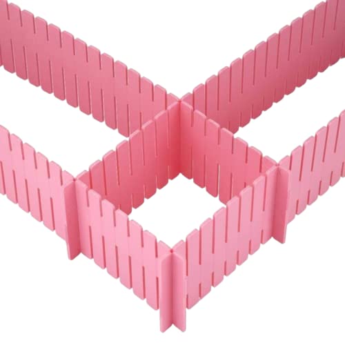 D Classic Decor Adjustable Stretchable Interlocking Drawer Clapboard Divider/Grid Closet Sorting Partition/Plastic Strips Separa
