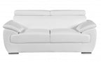 HomeRoots Decor 114-inch Captivating White Leather Sofa Set