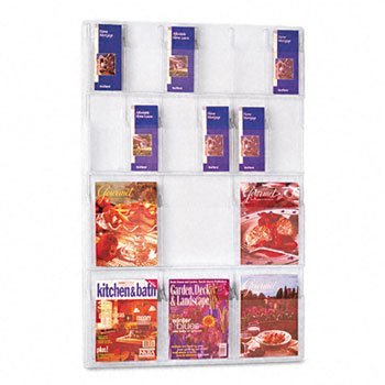 Safco Reveal Clear Literature Displays Display,6Mag,12Lflt,Cr (Pack Of2)