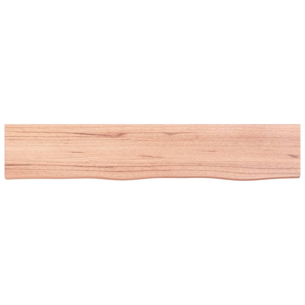 vidaXL Solid Oak Wood Wall Shelf with Varnish Finish – Handmade Live Edge Design, Versatile and Spacious Storage Surface