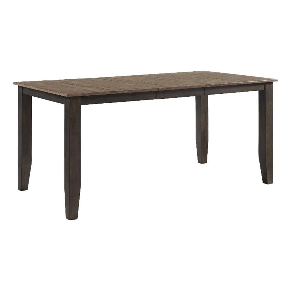 Carefree Home Furnishings Beacon 60" Wide Counter Self-Storing Leaf, Black & Walnut Dining Tables, Brown