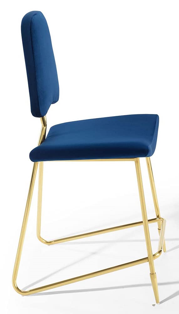 Modway Ponder Performance Velvet Counter Stool, Navy