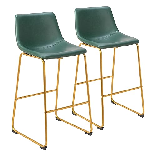 Zuo Augusta Barstool Green & Gold