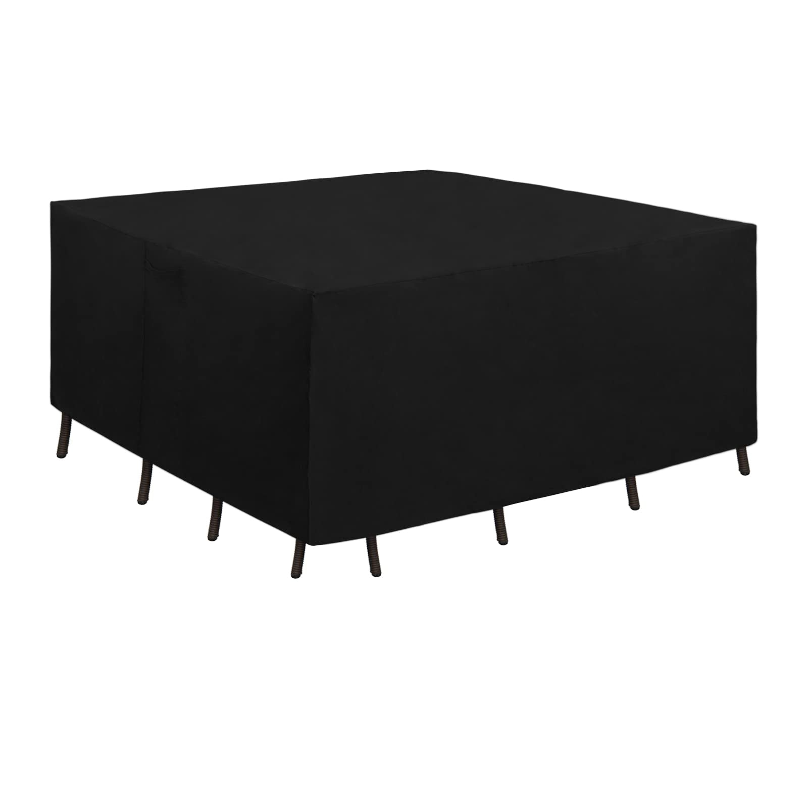 Easy-Going 600D Heavy Duty Patio Furniture Cover, Outdoor Square Table And Chair Set Cover, Waterproof Outdoor Sectional Set Cov