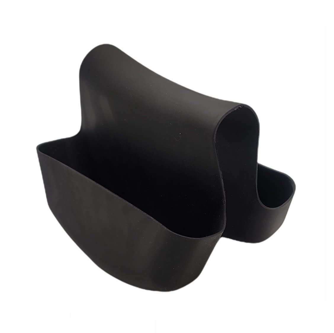 Handy Housewares Sink Caddy Saddle Flexible Sponge Holder  Fits Any Standard Double Kitchen Sink  Black