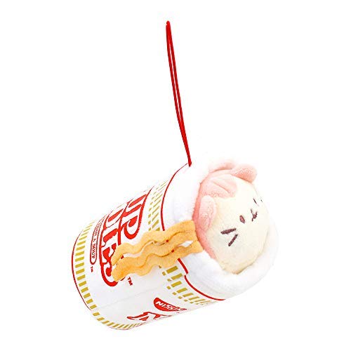 Anirollz Stuffed Animal Plush Keychain - Official Nissin Cup Noodle Ornament Charm Toy Doll | Soft, Squishy, Warm, Cute, Comfort