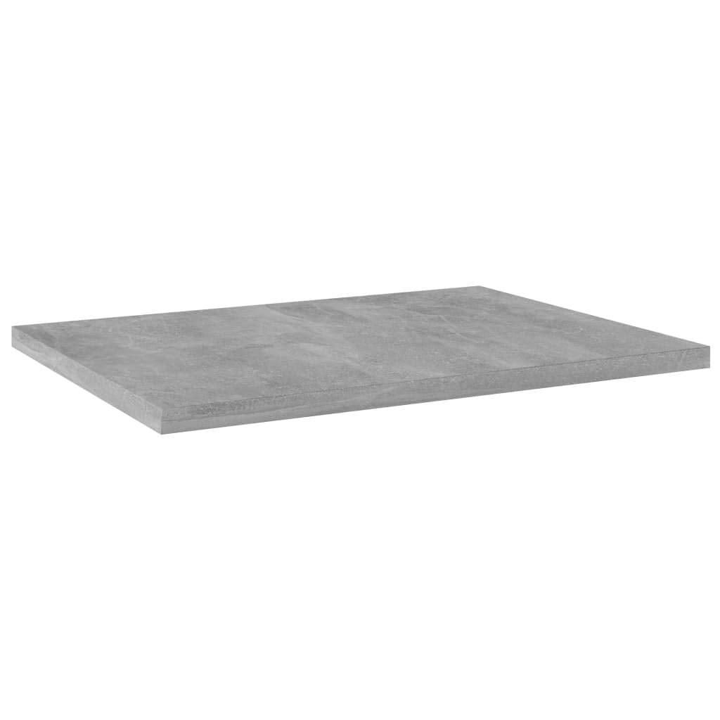 vidaXL Modern Bookshelf Boards, 8pcs Concrete Gray Engineered Wood Panels, 15.7&quot;x11.8&quot;x0.6&quot; for Storage Suitability and Easy Maintenance