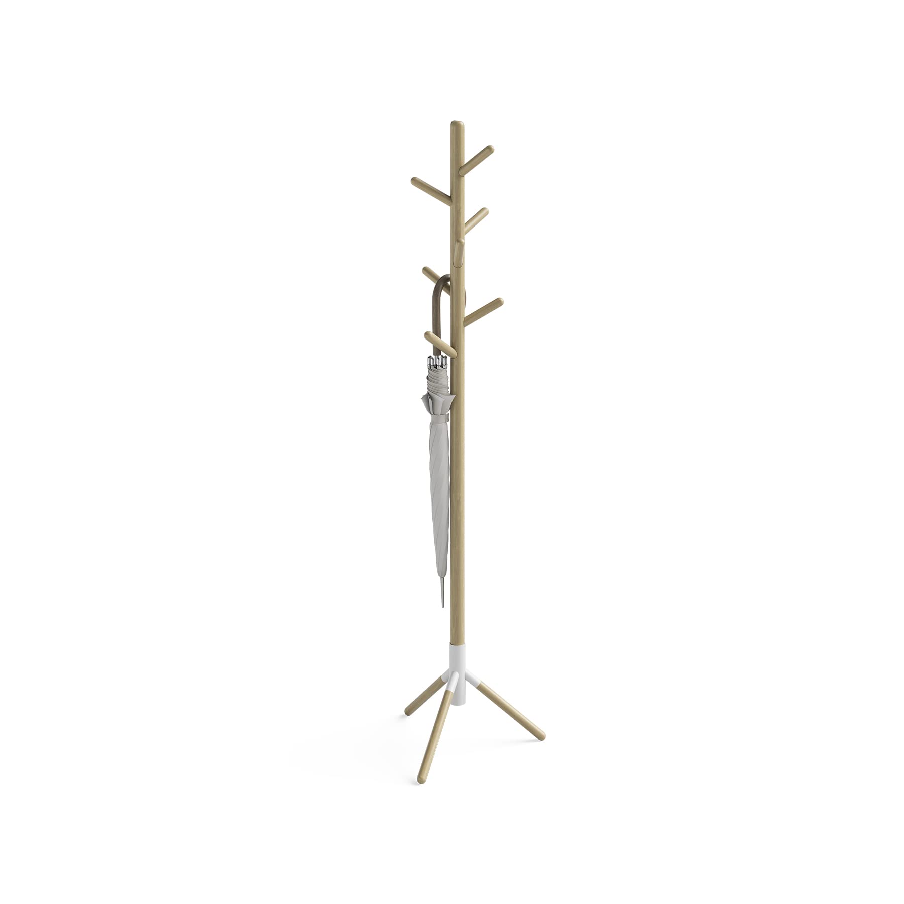 Safco Product Modern Resi Free Standing Coat, Bag, Hat Rack Tree. Modern Styling With Secure Arms And Sturdy Base