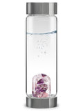 VitaJuwel ViA WELLNESS - Crystal Water Bottle with Amethyst, Rose Quartz & Clear Quartz