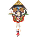 Alexander Taron Importer 166Sq Engstler Battery-Operated Clock-Mini Size-5" H X 4.25" W X 2.75" D, White